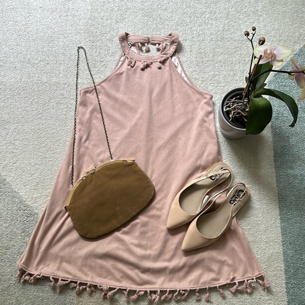 Andree by Unit Blush Pink Halter Dress